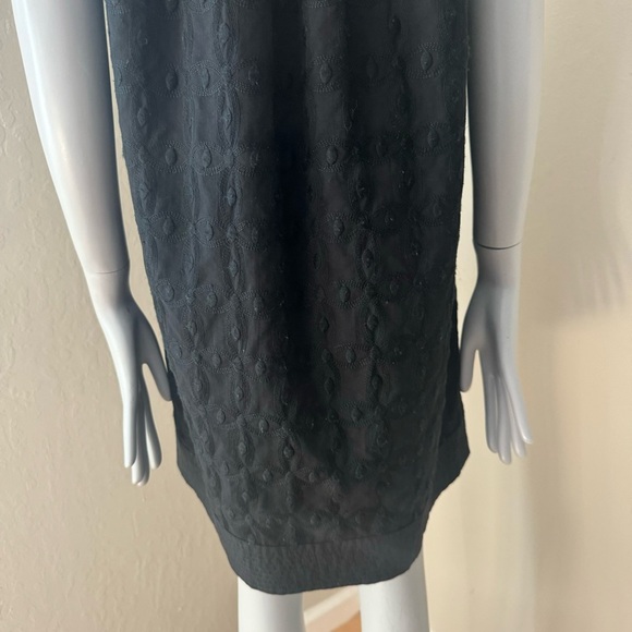 JUICY COUTURE Embroidered Shift Dress Black 100% Cotton A-Line Scoop Neck Size 6 - Picture 10 of 15